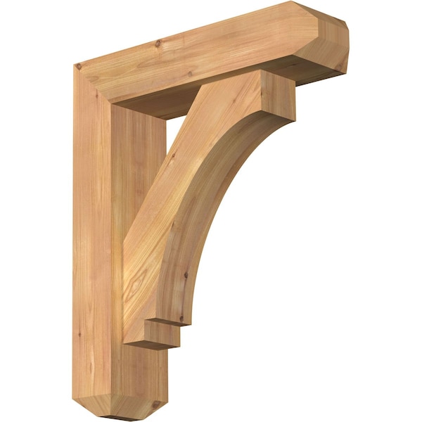 Ekena Millwork Imperial Craftsman Smooth Bracket w/ Offset Brace, Western Red Cedar, 5 1/2"W x 20"D x 24"H BKT0604X20X24IMP04SWR - main